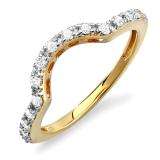 0.33 Carat (ctw) 14k Yellow Gold Round Diamond Ladies Anniversary Wedding Band  1/3 CT