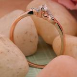 0.18 Carat (ctw) 10k Rose Gold Round Diamond Ladies Bridal Promise Engagement Ring