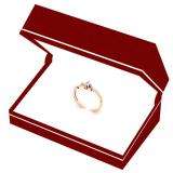 0.18 Carat (ctw) 10k Rose Gold Round Diamond Ladies Bridal Promise Engagement Ring