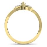 0.18 Carat (ctw) 10K Yellow Gold Round Diamond Ladies Bridal Promise Engagement Ring