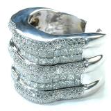 6.00 Carat (ctw) 14k White Gold Round Diamond Ladies Cocktail Right Hand