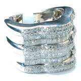 6.00 Carat (ctw) 14k White Gold Round Diamond Ladies Cocktail Right Hand