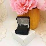 Sterling Silver 5 MM Each Cushion Cut Lab Created Blue Sapphire & Round Diamond Ladies Stud Earrings