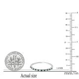 Round Lab Created Emerald & Natural White Diamond Stackable Wedding Band for Women in 14K White Gold