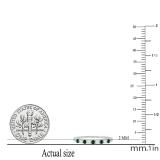 2 MM  Round Lab Created Emerald & Natural White Diamond 9 Stones Wedding Band |14K White Gold