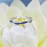 0.35 Carat (ctw) 14K White Gold Round White Diamond Ladies Bridal Anniversary Wedding Band Stackable Ring 1/3 CT