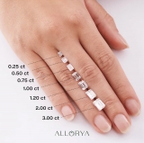 ALLORYA IGI Certified 1.00 Carat Single Loose Emerald Cut Lab Grown White Diamond (Colors G or Better & Clarity VS2)