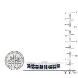 7.00 Carat (ctw) Sterling Silver Real Round Cut Genuine Blue Sapphire Ladies Tennis Bracelet (7.5 Inch Length x 6.5 MM Wide)