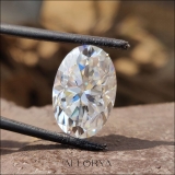 ALLORYA IGI Certified 1.00 Carat Single Loose Oval Lab Grown White Diamond (Colors G or Better & Clarity VS2)