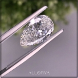 ALLORYA IGI Certified 1.00 Carat Single Loose Pear Lab Grown White Diamond (Colors E or Better & Clarity VS2)