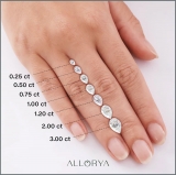 ALLORYA IGI Certified 1.00 Carat Single Loose Pear Lab Grown White Diamond (Colors E or Better & Clarity VS2)