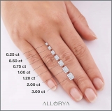 ALLORYA IGI Certified 1.00 Carat Single Loose Radiant Cut Lab Grown White Diamond (Colors I or Better & Clarity VS2)