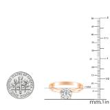 7 mm Round Moissanite Twisted Swirl Solitaire Engagement Ring 18K Rose Gold