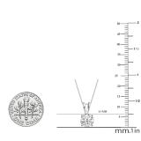 1.00 Carat (ctw) Round Moissanite Ladies Solitaire Pendant 1 CT 10K White Gold