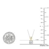 0.50 Carat (ctw) Round Moissanite Ladies Solitaire Pendant 1/2 CT 10K Yellow Gold