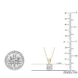 0.50 Carat (ctw) Round Moissanite Ladies Solitaire Pendant 1/2 CT 10K Yellow Gold