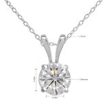 Charles and Colvard Forever Classic 4.5 mm Round Moissanite Solitaire Pendant 14K White Gold