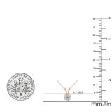 Charles and Colvard Forever Classic 4.5 mm Round Moissanite Solitaire Pendant 10K Rose Gold