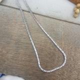 2.55 Carat (ctw) 14K White Gold Round Cut Diamond Tennis Necklace