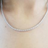 2.55 Carat (ctw) 14K White Gold Round Cut Diamond Tennis Necklace