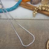 2.55 Carat (ctw) 14K White Gold Round Cut Diamond Tennis Necklace