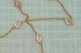 0.16 Carat (ctw) Round White Diamond Ladies Necklace 18K Yellow Gold