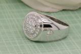 0.70 Carat (ctw) Round White Diamond Ladies Cluster Flower Engagement Ring 3/4 CT 18K White Gold