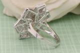 2.66 Carat (ctw) Baguette & Round Diamond Ladies Cocktail Engagement Ring 14K White Gold