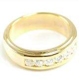 1.00 Carat (ctw) 14K REAL ROUND DIAMOND MENS WEDDING BAND RING