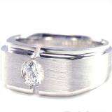0.75 Carat (ctw) 14K REAL ROUND DIAMOND MENS WEDDING BAND RING