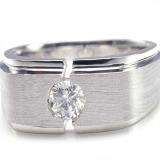 0.75 Carat (ctw) 14K REAL ROUND DIAMOND MENS WEDDING BAND RING