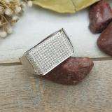 0.85 Carat (ctw) Platinum Plated Sterling Silver Round Cut Diamond Mens Flashy Hip Hop Pinky Ring