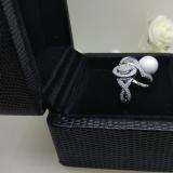 0.55 Carat (ctw) 10K White Gold Round White Diamond Womens Micro Pave Engagement Ring Set 1/2 CT