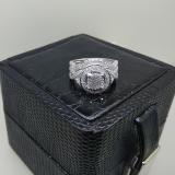 0.55 Carat (ctw) Sterling Silver Round White Diamond Womens Micro Pave Engagement Ring Set 1/2 CT