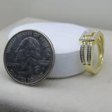 0.25 Carat (ctw) 18k Yellow Gold Plated Sterling Silver White Diamond Ladies Split Shank Bridal Engagement Ring 1/4 CT