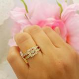0.25 Carat (ctw) 18k Yellow Gold Plated Sterling Silver White Diamond Ladies Split Shank Bridal Engagement Ring 1/4 CT
