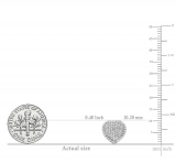 0.37 Carat (ctw) 14K White Gold Round Cut White Diamond Ladies Heart Shape Fashion Stud Earrings