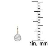 0.30 Carat (ctw) 14K Rose Gold Round Cut White Diamond Dangling Drop Earrings 1/3 CT