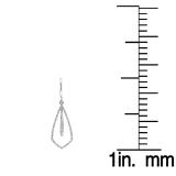 0.22 Carat (ctw) 14K White Gold Round White Diamond Ladies Kite Shape Dangling Drop Earrings 1/3 CT
