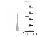0.52 Carat (ctw) 14K White Gold Round Diamond Ladies Vintage Style Long Dangling Teardrop Earrings 1/2 CT