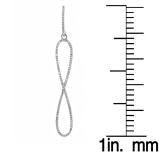0.36 Carat (ctw) 14K White Gold Round Diamond Ladies Infinity Style Long Dangling Drop Earrings 1/3 CT