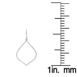 0.27 Carat (ctw) 14K White Gold Round Diamond Ladies Flame-shaped Dangling Drop Earrings 1/4 CT