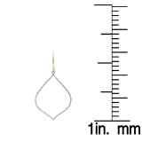 0.27 Carat (ctw) 14K Rose Gold Round Diamond Ladies Flame-shaped Dangling Drop Earrings 1/4 CT