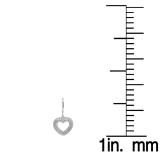 0.23 Carat (ctw) 14K White Gold Round Cut White Diamond Ladies Heart Shape Dangling Drop Earrings 1/4 CT