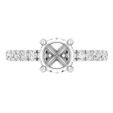 Semi mount platinum ring