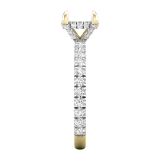 Semi mount platinum ring
