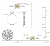 Semi mount platinum ring