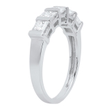 1 ct princess diamond wedding band 14k white gold