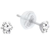 IGI CERTIFIED 0.30 Carat (ctw) 850 Platinum Round Shape Diamond Ladies Stud Earrings 1/3 CT