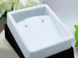 Round White Diamond Solitare Stud Earrings for Women (0.25 ctw, Color I-J, Clarity I1-I2) in 14K White Gold in Screw Back